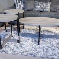 Nevilyn Gray/Black Occasional Table Set (Includes 3)