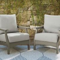 Visola Gray Lounge Chair with Cushion (Includes 2)
