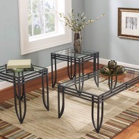 Exeter Black/Brown Occasional Table Set (Includes 3)