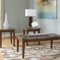 Theo Warm Brown Occasional Table Set (Includes 3)