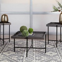Piperlyn Dark Brown/Black Occasional Table Set (Includes 3)