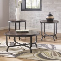 Ferlin Dark Brown Occasional Table Set (Includes 3)