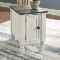 Havalance White/Gray Chair Side End Table