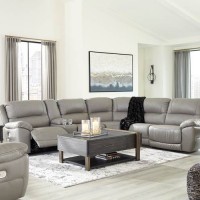 Dunleith Gray Sectional Living Room Group