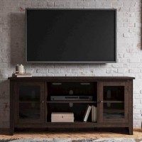 Camiburg Warm Brown LG TV Stand with Fireplace Option