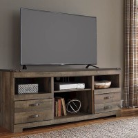 Trinell Brown LG TV Stand with Fireplace Option