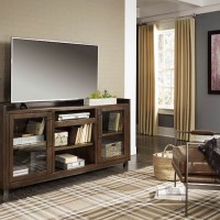 Starmore Brown/Gunmetal XL TV Stand with Fireplace Option