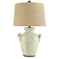 Emelda Cream Ceramic Table Lamp (Includes 1)