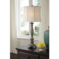 Alinae Antique Gray Poly Table Lamp (Includes 1)
