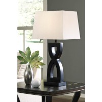 Amasai Black Poly Table Lamp (Includes 2)