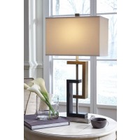 Syler Brown/Silver Finish Poly Table Lamp (Includes 2)