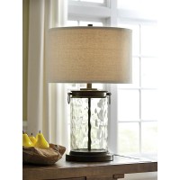 Tailynn Clear/Bronze Finish Glass Table Lamp (Includes 1)