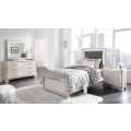 Lonnix Silver Finish Twin Bed
