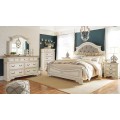 Realyn Chipped White Bedroom Set