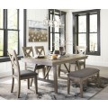 Aldwin Gray Table And (4) Side Chairs
