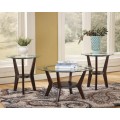 Fantell Dark Brown Occasional Table Set (Includes 3)