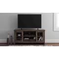 Arlenbry Gray LG TV Stand with Fireplace Option